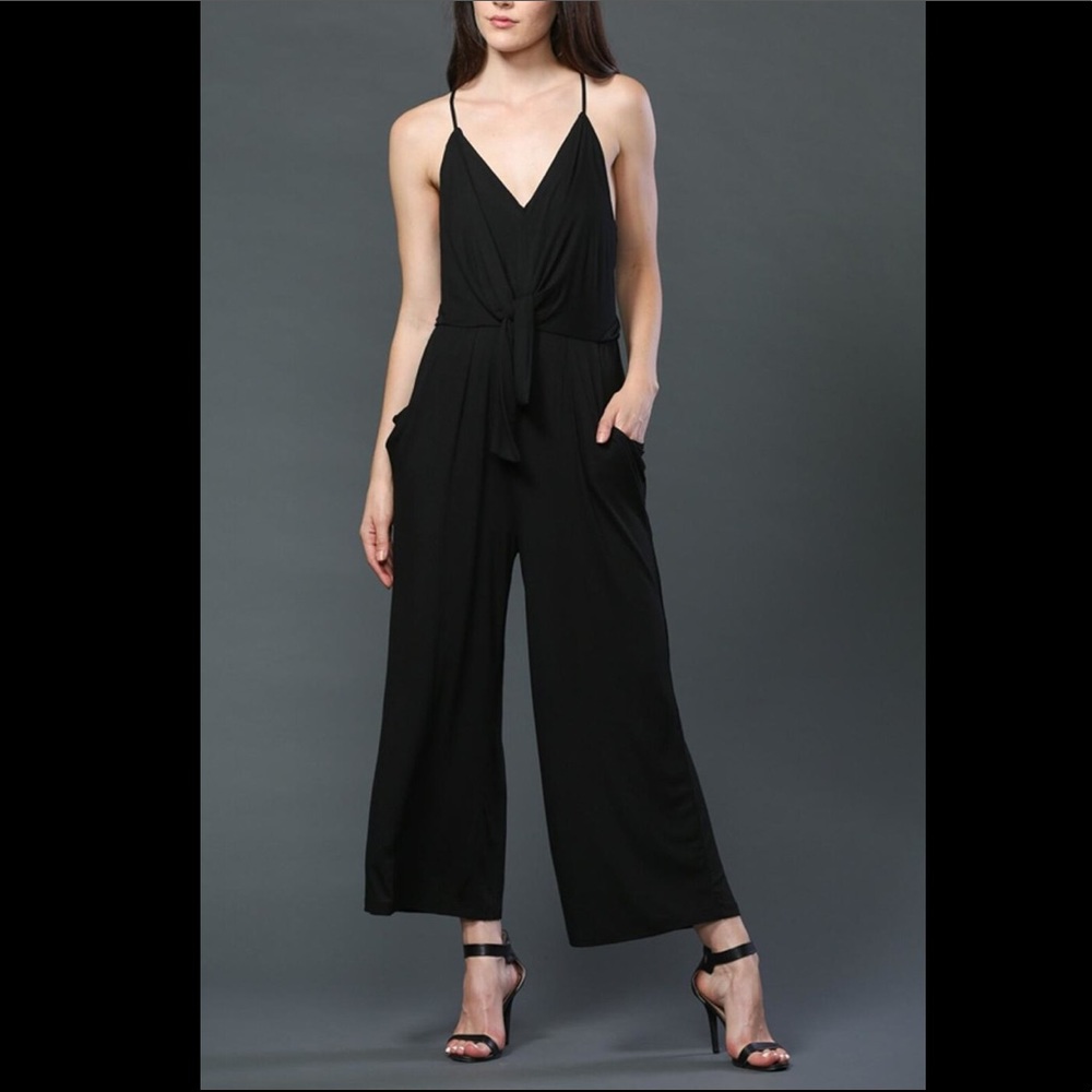 NWT Charcoal Gray Front Tie Romper